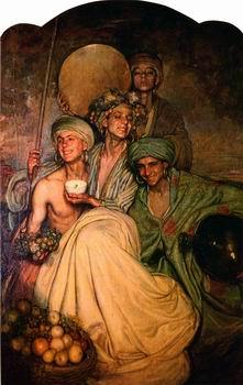 unknow artist Arab or Arabic people and life. Orientalism oil paintings  543